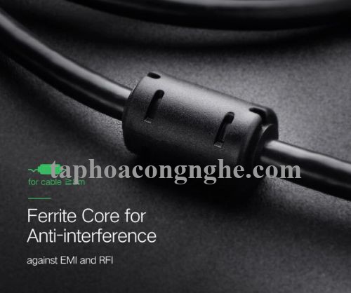 Ugreen 30193 5M màu Đen Cáp tín hiệu HDMI chuẩn 1.4 hỗ trợ phân giải 4K * 2K HD116 30030193